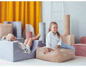Modré menčestrové penové ihrisko 75x49x37 cm Rainbow Montessori – Wigiwama