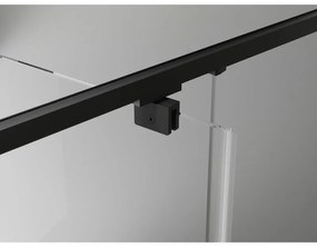Mexen Exo, sprchovací kút s krídlovými dverami 70 x 90 cm, 6mm číre sklo, čierny profil, 8182-070-090-70-00