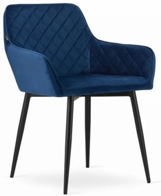 Zamatová stolička Amsterdam modrá