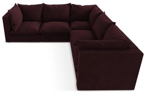 Vínovočervená rohová pohovka Manao – Makamii