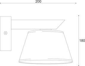 Nástenné svietidlo ANTONIO 1xE14/40W/230V dub