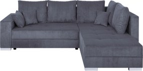 XXXLutz ROHOVÁ SEDAČKA, textil, kompozitné drevo, tmavosivá P & B - Sedačky - 000044001805