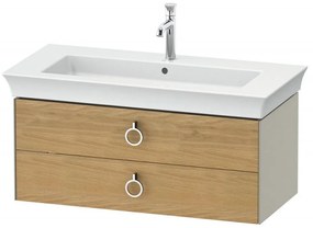 DURAVIT White Tulip závesná skrinka pod umývadlo, 2 zásuvky, 984 x 458 x 410 mm, dub prírodný masív/taupe matná, WT43520H560