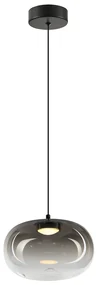 EUlight Závesné svietidlo Vaso, 1x grafitové sklenené tienidlo, (fi 18cm), b
