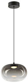 Závesné svietidlo Vaso, 1x grafitové sklenené tienidlo, (fi 18cm), b