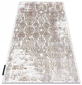 Moderný koberec DE LUXE 2081 ornament vintage - Štrukturálny zlato / krém Veľkosť: 160x220 cm