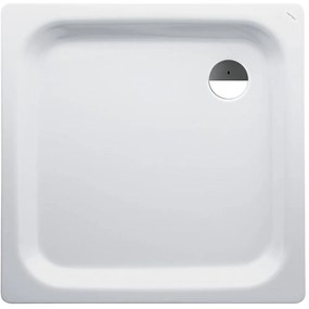LAUFEN Platina štvorcová sprchová vanička zo smaltovanej ocele, odtok v rohu, 900 x 900 x 65 mm, biela, s protišmykom, H2150126000401