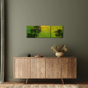 Obraz - Imitator of Ralph Albert Blakelock, Moonlight, reprodukcia (s hodinami) (90x30 cm)