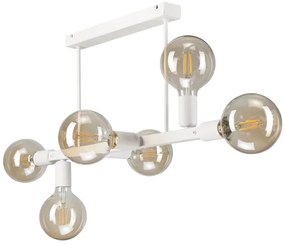 Luster na tyči ASTRID 6xE27/60W/230V biela