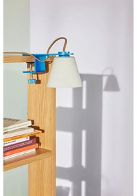 Modrá stolová lampa so skleneným tienidlom (výška 23 cm) Lure – Hübsch