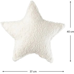 Krémová detský pohovkový vankúš buklé Star – Wigiwama