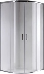 BPS-koupelny Štvrťkruhový sprchový kút HYD-RK94B 90x90 cm chróm/transparent + vanička HYD-RSV-ST01B biela
