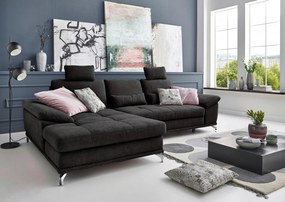 XXXLutz ROHOVÁ SEDAČKA, textil, čierna Sit & More - Sedačky - 000144005518