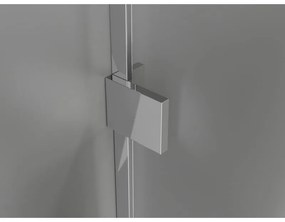 Mexen Lunar, L pravý polkruhový sprchový kút 100 x 90 cm, 8mm číre sklo, chrómový profil, 833L-100P-090L-01-00