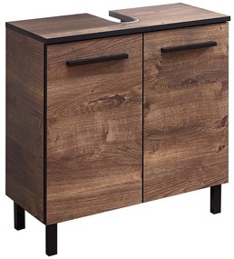 Hnedá skrinka pod umývadlo v dekore duba 60x53 cm Set 374 - Pelipal