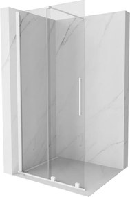 Mexen Velar posuvná sprchová stena Walk-in 120 x 200 cm, priehľadná 8 mm, biela - 871-120-000-03-20