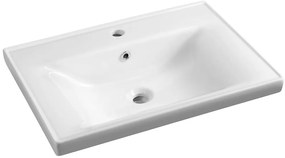 Aqualine Aqualine, SAVA 60 keramcké umývadlo nábytkové 60x46cm, biela, 2060
