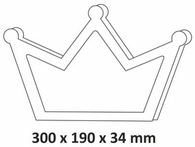 LED Detské nástenné svietidlo LED/2xAA ružová korunka