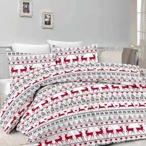 Flanelové obliečky DEER DREAMS biele Rozmer obliečky: 2 ks 70 x 90 cm | 200 x 220 cm