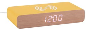 Digitálny budík s bezdrôtovou nabíjačkou Retro Flat LED – Karlsson