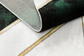 Koberec EMERALD exkluzívny 1015 glamour, styl marmur, geometrický fľaškovo zelený / zlatý