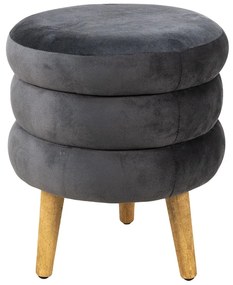 Šedá stolička na drevených nôžkach Oimmo - Ø 38*44 cm