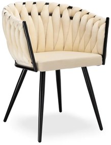 Jedálenská stolička ASTON zamatová, béžová