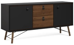 Čierna komoda v dekore orecha 150x72x40 cm Ry – Tvilum