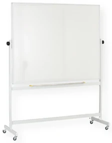 Mobilná otočná magnetická tabuľa, keramický povrch, 1500 x 1200 mm