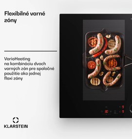 Klarstein Delicatessa 70 Flex, vstavaná indukčná varná doska, 4 zóny, 7000 W, sklokeramika