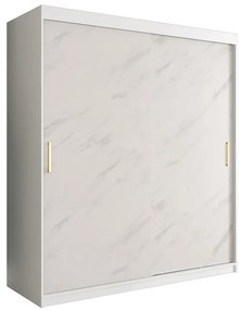 Skriňa Marmur T 180 biely/mramor biely