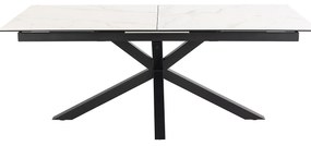 Jídelní rozkládací stůl Heaven 200/240 cm bílý mramor/černý