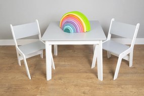 Ourbaby - Detský stolček a stoličky - šedo-biela Grey &amp; White