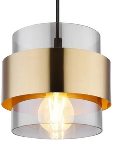 Globo 15560H - Luster na lanku MILEY 1xE27/60W/230V čierna/mosadz