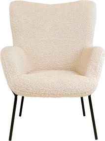 Krémovobiele kreslo z umelej kožušiny Glasgow – Bonami Essentials