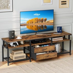 TV stolek Vasagle Nareon 160 cm hnědý/černý