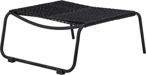 Čierne záhradné ležadlo s podnožkou Boel - Bloomingville