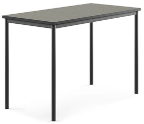 Stôl SONITUS, 1400x700x900 mm, linoleum - tmavošedá, antracit