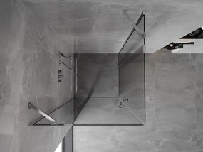 Mexen, Mexen Mist Duo výklopný sprchový kút 90 x 90 cm, priehľadný, chróm - 8A4-090-090-01-00