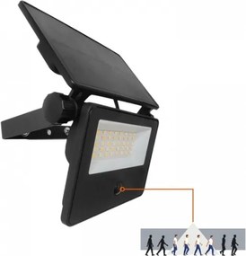 LED solárny reflektor so senzorom NCS G2 LED/20W/3,7V 3000/4000/6500K IP54 2600 mAh