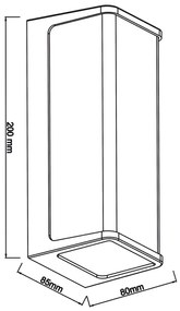 TOP LIGHT Svetlo nástenné-stropné Block XL, Čierna