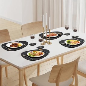 Podložka pod tanier a šálku TRIVAL BLACK (8 ks)