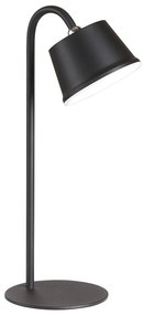 Čierna LED stolová lampa s kovovým tienidlom (výška 34 cm) Voet – Fischer & Honsel