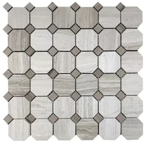 Kamenná mozaika Premium Mosaic Stone moca 30x30 cm leštěná STMOSOCTAMO