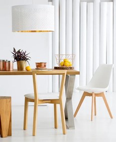 Jedálenská stolička NANTES hnedá / biela