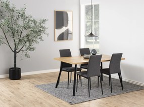 stolička FLOP sivá (savana) - moderná do obývacej izby / jedálne / kuchyne / kancelárie
