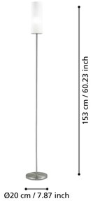 EGLO 85982 - Stojacia lampa TROY 3 1xE27/40W biela