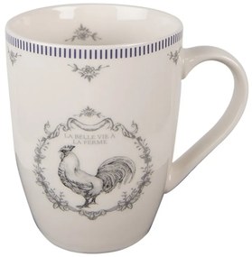 Porcelánový hrnček s kohútom Devine French Roster - 12*8*10/ 350ml