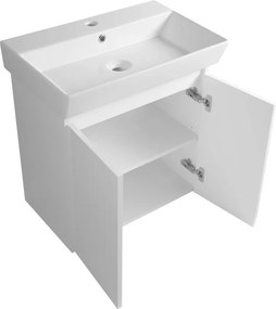 Aqualine Aqualine, PANEDA umývadlová skrinka 45x55x34,2cm, biela, PN245