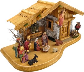 AMADEA Drevený betlehem BEZ FIGURÍK 50 cm